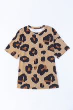 Load image into Gallery viewer, Leopard Plus Size Round Neck Boyfriend T Shirt