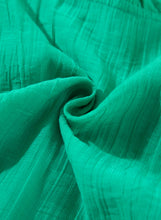 Load image into Gallery viewer, Sea Green Frilly V Neck Puff Sleeve Drawstring Shift Mini Dress