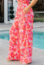 Load image into Gallery viewer, Green Boho Floral Sleeveless Wide Leg Pocket Pants Set