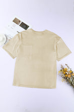 Load image into Gallery viewer, Apricot Chest Pocket Loose Fit Short Sleeve T Shirt