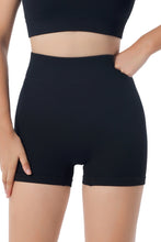 Load image into Gallery viewer, Black Peach Hip Fitness Yoga Shorts