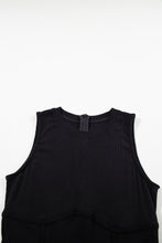 Load image into Gallery viewer, Black Cinched Waist Sleeveless Wide Leg Jumpsuit