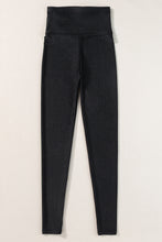 Load image into Gallery viewer, Black High Rise Tight Leggings with Waist Cincher