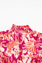 Load image into Gallery viewer, Rose Floral Print Buttoned Smocked High Waist Maxi Dress