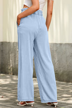 Load image into Gallery viewer, High Waist Pocketed Wide Leg Tencel Jeans