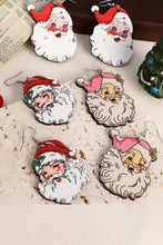 Load image into Gallery viewer, White 3 Pairs Christmas Santa Clause Pendant Hook Earrings