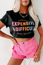 Load image into Gallery viewer, Black EXPENSIVE&DIFFICULT Graphic Tee