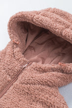 Load image into Gallery viewer, Pink Sherpa Zip Hooded Teddy Jacket