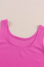 Load image into Gallery viewer, Rose Rib Knitted Sleeveless Crop Top and Elastic Waist Shorts Set