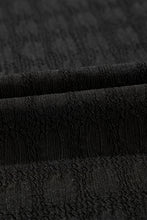 Load image into Gallery viewer, Black Lattice Textured Split Neck Tank Top