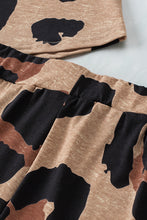 Load image into Gallery viewer, Leopard Pocket Short Sleeve Drawstring Lounge Set