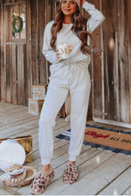 Load image into Gallery viewer, Gray Long Sleeve Pullover and Jogger Pants Lounge Set
