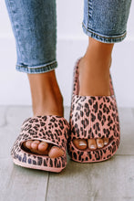 Load image into Gallery viewer, Leopard Print Thick Sole Slip On Slippers