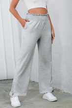 Load image into Gallery viewer, Gray Smocked Waist Pocketed Pants
