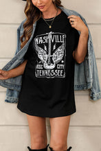 Load image into Gallery viewer, Pink Guitar Slogan Letter Graphic Print Oversized T Shirt