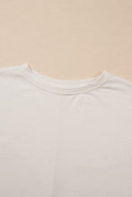 Load image into Gallery viewer, White Floral Crochet Splicing Sleeve T Shirt Dress