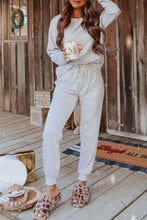 Load image into Gallery viewer, Gray Long Sleeve Pullover and Jogger Pants Lounge Set