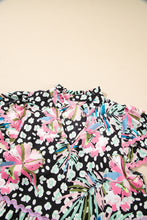 Load image into Gallery viewer, Pink Floral Ricrac Embellished Tiered Mini Dress