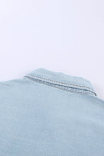 Load image into Gallery viewer, Black Contrast Leopard Denim Jacket