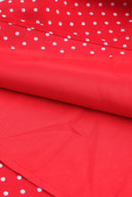 Load image into Gallery viewer, Red Polka Dot V Neck Ruffle Sleeve Dress