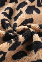 Load image into Gallery viewer, Black Contrast Trimmed Leopard Teddy Shacket