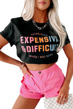 Load image into Gallery viewer, Black EXPENSIVE&DIFFICULT Graphic Tee