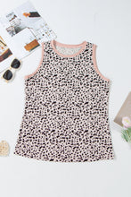 Load image into Gallery viewer, Leopard Print Round Neck Tank Top