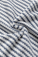 Load image into Gallery viewer, Blue Stripe Ribbed Trim Loose Fit Knitted Sweater Vest
