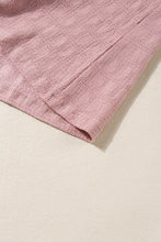 Load image into Gallery viewer, Pink Lattice Textured Split Neck Tank Top