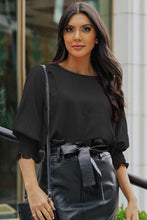 Load image into Gallery viewer, Pink Smocked Wrist Shift Top