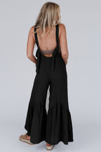 Load image into Gallery viewer, Gray Wide Leg Ruffle Jumpsuit