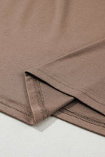 Load image into Gallery viewer, Smoke Gray Solid Color T Shirt 2pcs Wide Leg Pants Set