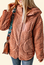Load image into Gallery viewer, Pink Sherpa Zip Hooded Teddy Jacket