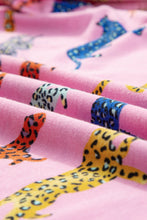 Load image into Gallery viewer, Pink Flower Print Short Sleeve High Waist Two Piece Shorts Set