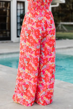 Load image into Gallery viewer, Green Boho Floral Sleeveless Wide Leg Pocket Pants Set