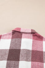 Load image into Gallery viewer, Plaid Color Block Buttoned Long Sleeve Jacket with Pocket