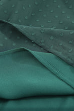 Load image into Gallery viewer, Green Tiered Sleeve Frilled Neck Dotted Top