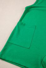 Load image into Gallery viewer, Bright Green Sleeveless Pocketed V Neck Jersey Romper