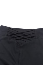 Load image into Gallery viewer, Black Criss Cross Tummy Control High Waist Leggings