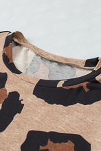 Load image into Gallery viewer, Leopard Pocket Short Sleeve Drawstring Lounge Set