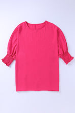 Load image into Gallery viewer, Pink Smocked Wrist Shift Top