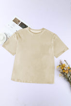 Load image into Gallery viewer, Apricot Chest Pocket Loose Fit Short Sleeve T Shirt