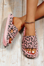 Load image into Gallery viewer, Leopard Print Thick Sole Slip On Slippers