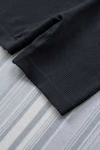 Load image into Gallery viewer, Black Ribbed Square Neck Padded Sports Romper