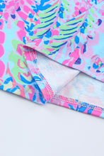 Load image into Gallery viewer, Purple Abstract Floral Print Sleeveless Maxi Dress