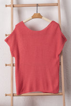 Load image into Gallery viewer, Red Clay Solid Loose Knit Short Dolman Sleeve Sweater
