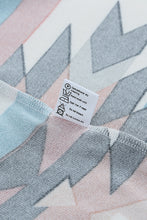 Load image into Gallery viewer, Multicolor Geometric Color Block Open Front Long Cardigan