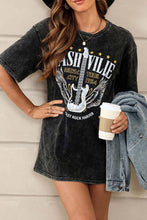 Load image into Gallery viewer, Black Mineral Wash NASHVILLE Vintage Graphic T Shirt