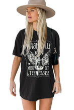 Load image into Gallery viewer, Pink Guitar Slogan Letter Graphic Print Oversized T Shirt