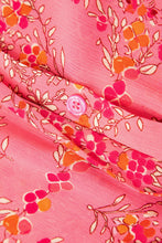 Load image into Gallery viewer, Rose Red Floral Print Wide Short Sleeve Loose Shirt